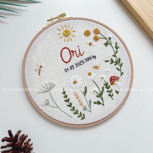 Delightful Whimsical Garden Hoop Custom Floral Wedding Hoops Wedding Gift