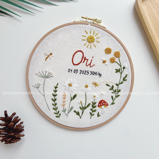 Delightful Whimsical Garden Hoop Custom Floral Wedding Hoops Wedding Gift