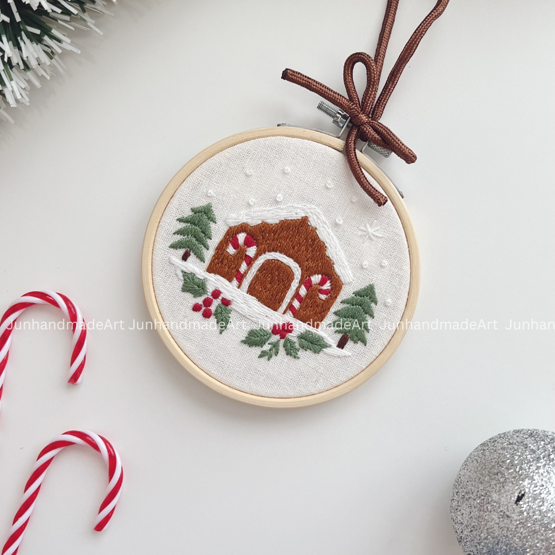 Gingerbread House Christmas Ornament 10 x 10 cm (4x4 in)