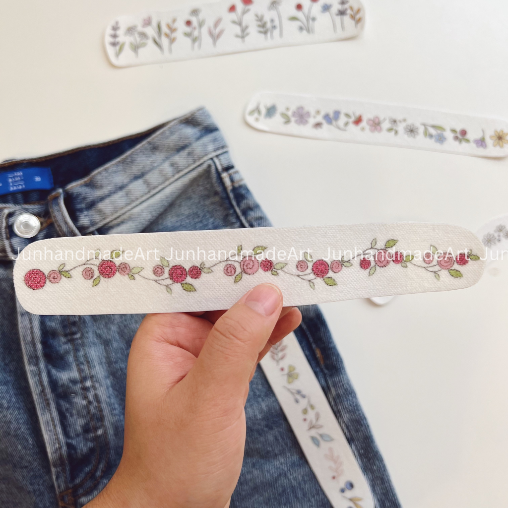 Blossom String Embroidery Pattern For Beginner Easy To Use Stick and Stitch