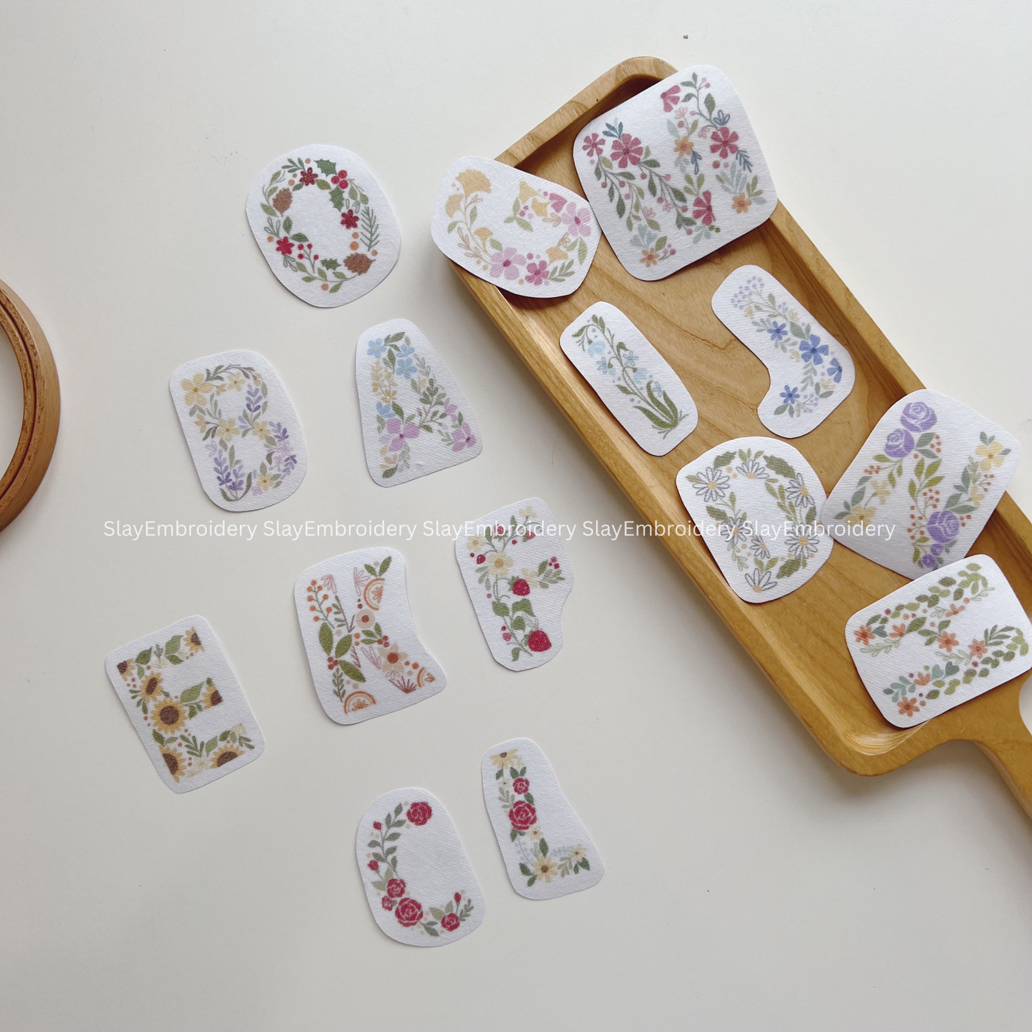 Letters In Bloom Embroidery Pattern For Beginner Easy To Use Stick and Stitch