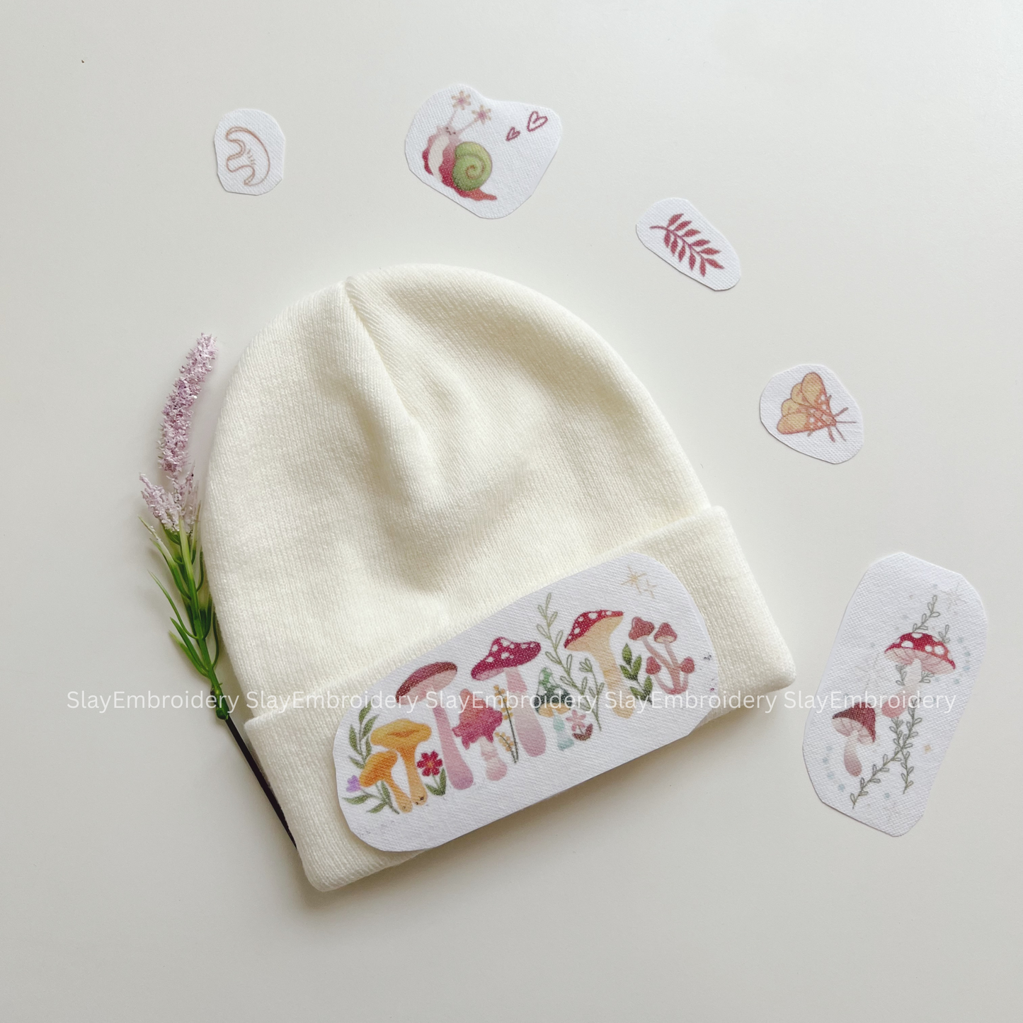 Mushroom Fairy Tale Embroidery Pattern For Beginner Easy To Use Stick and Stitch