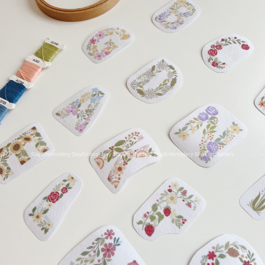 Letters In Bloom Embroidery Pattern For Beginner Easy To Use Stick and Stitch