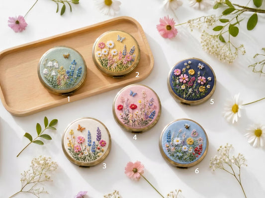 Hand Embroidered Floral Jewelry Box, Personalized Linen Ring Box, Vintage Mini Keepsake Case, Bridesmaid Gift, Wedding Ring Holder