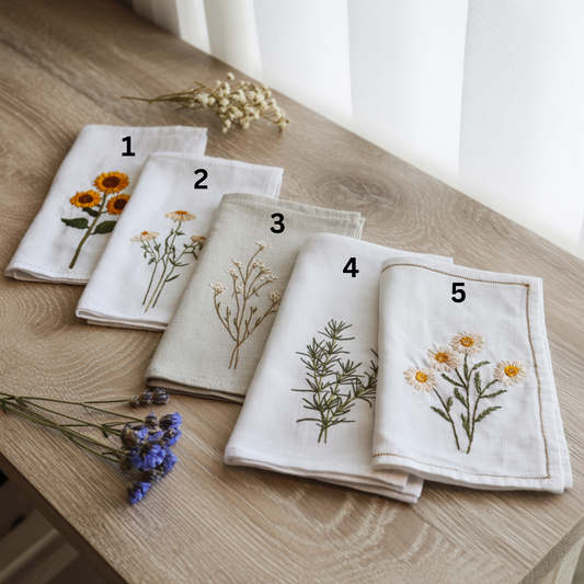 Floral Medley Napkins – Elegant Floral Napkin – Rustic Wedding Table Decor Housewarming Gift, for Her or Hostess