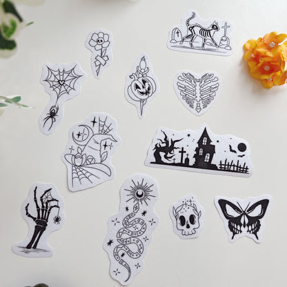 Halloween Icons Celestial Theme Beginner Easy To Use Stick and Stitch Embroidery Patterns for Beginners