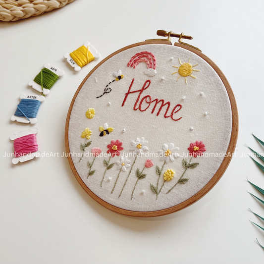 Sweet Garden Wedding Hoop Custom Floral Wedding Hoops Wedding Gift