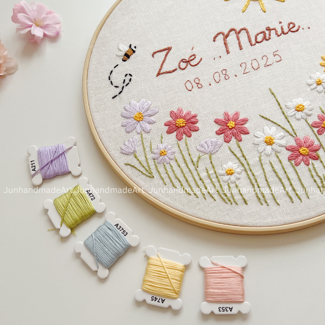 Shining Garden Wedding Hoop Custom Floral Wedding Hoops Wedding Gift