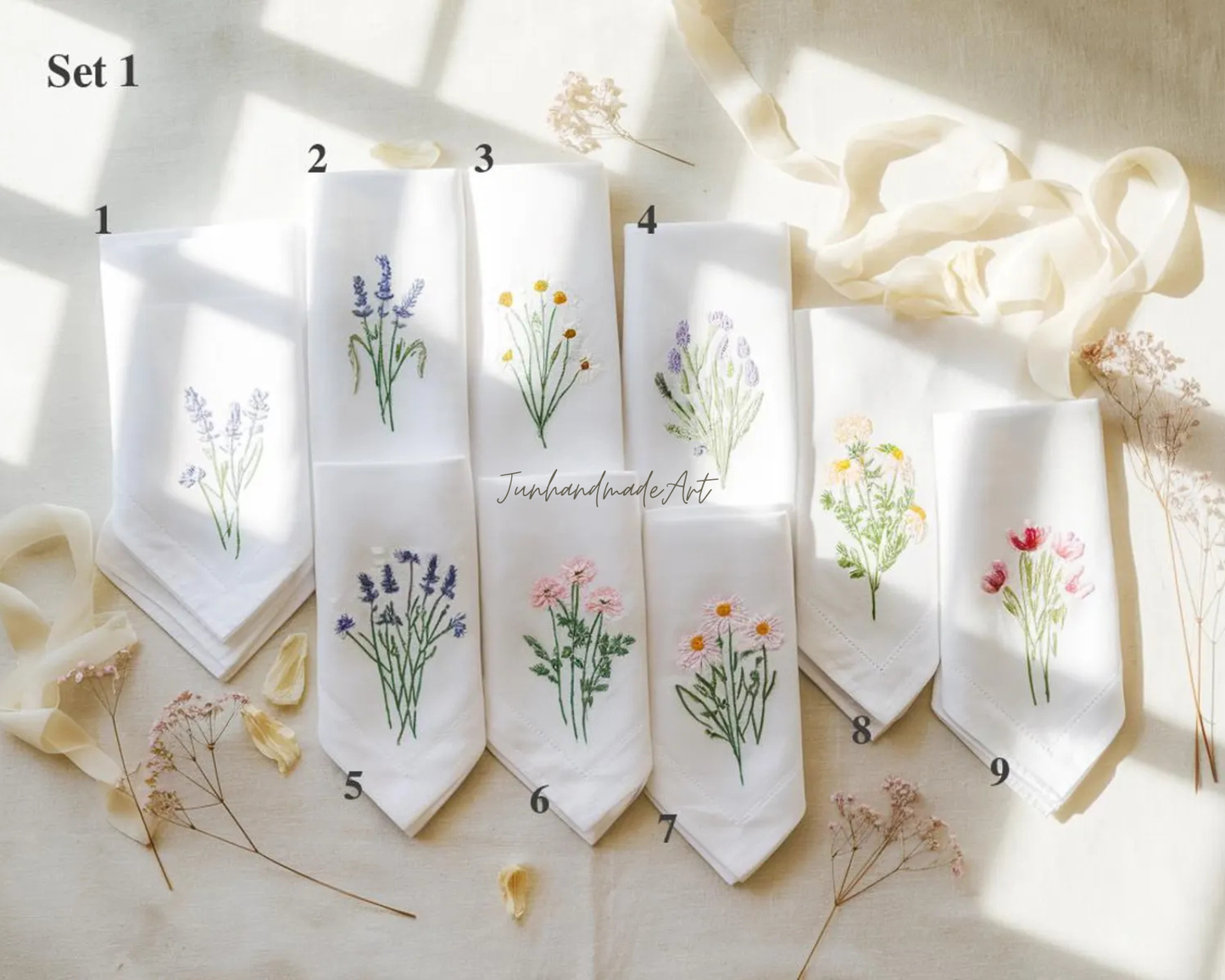 Custom Embroidered Handkerchief, Ladies Embroidery Handkerchief, Linen Handkerchiefs, Custom Women Floral Handkerchiefs