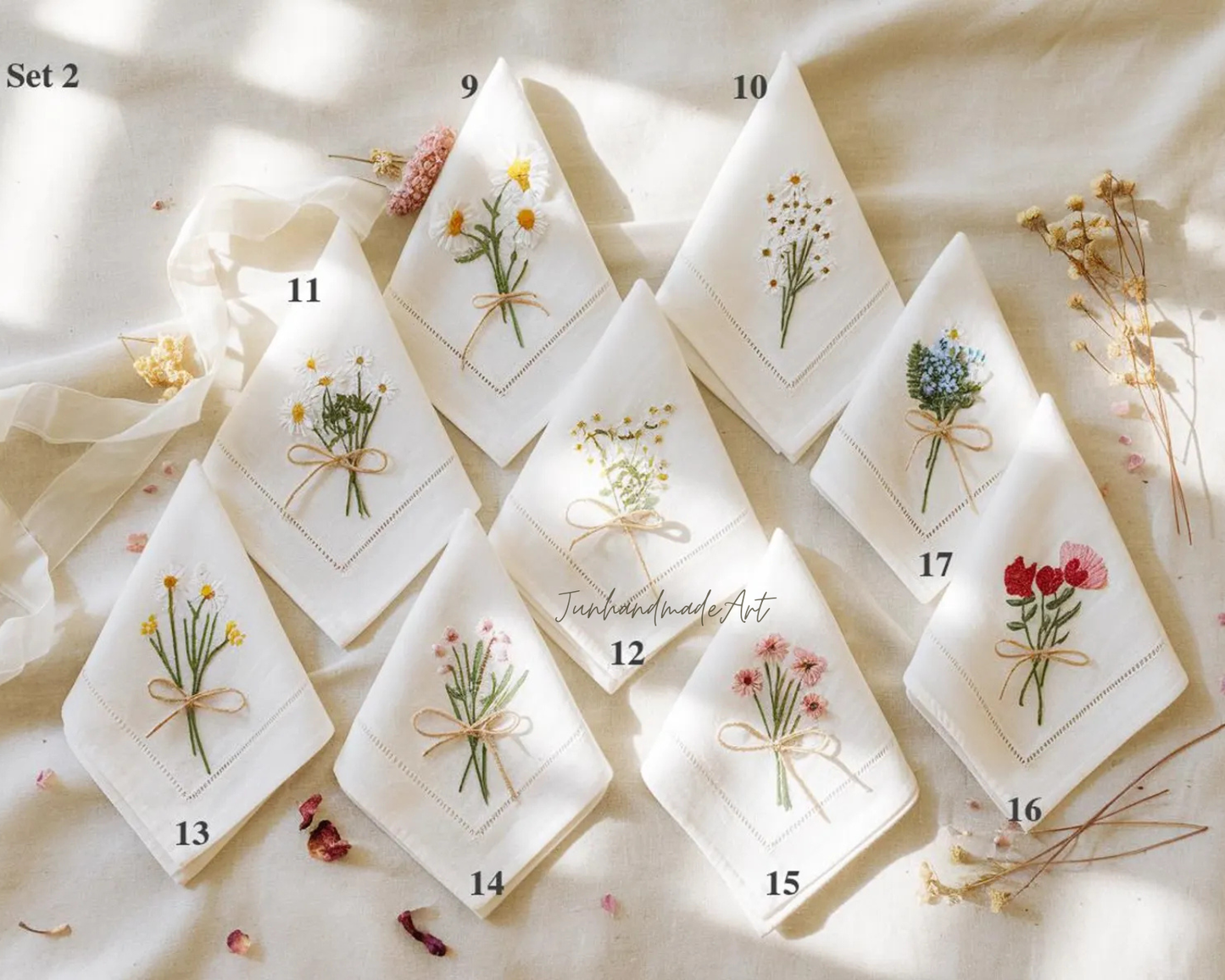 Custom Embroidered Handkerchief, Ladies Embroidery Handkerchief, Linen Handkerchiefs, Custom Women Floral Handkerchiefs