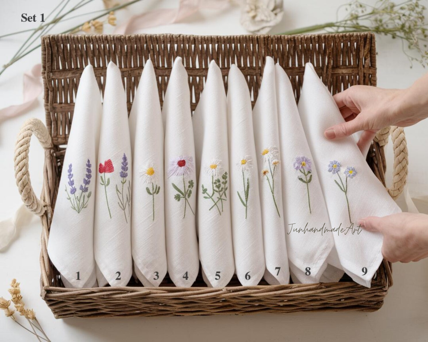 Custom Embroidered Handkerchief, Ladies Embroidery Handkerchief, Linen Handkerchiefs, Custom Women Floral Handkerchiefs