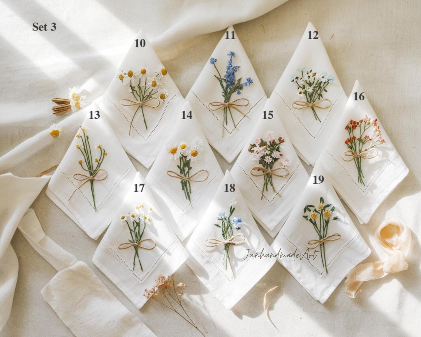 Custom Embroidered Handkerchief, Ladies Embroidery Handkerchief, Linen Handkerchiefs, Custom Women Floral Handkerchiefs