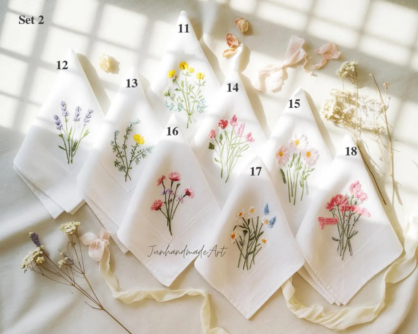 Custom Embroidered Handkerchief, Ladies Embroidery Handkerchief, Linen Handkerchiefs, Custom Women Floral Handkerchiefs