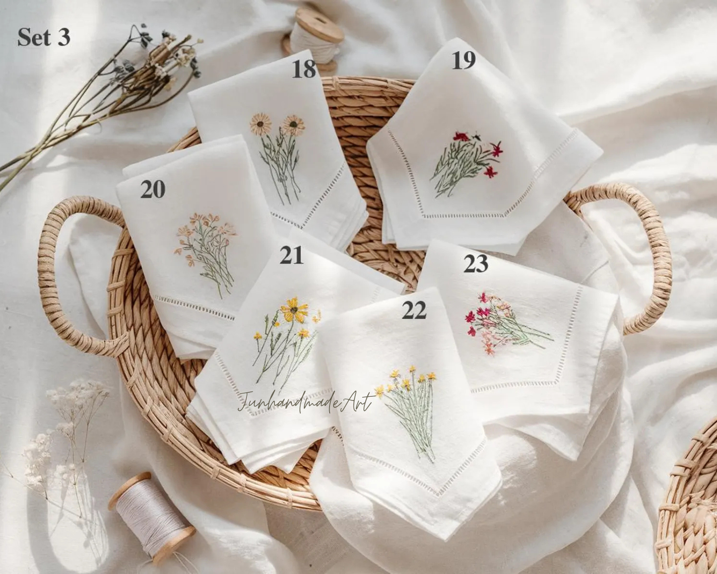 Custom Embroidered Wedding Handkerchief, Ladies Embroidery Handkerchief, Linen Handkerchiefs, Personalized Women Floral Handkerchiefs Gift