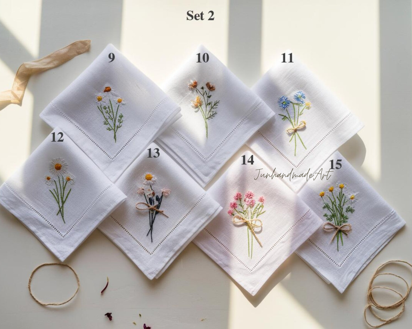 Custom Embroidered Wedding Handkerchief, Ladies Embroidery Handkerchief, Linen Handkerchiefs, Personalized Women Floral Handkerchiefs Gift