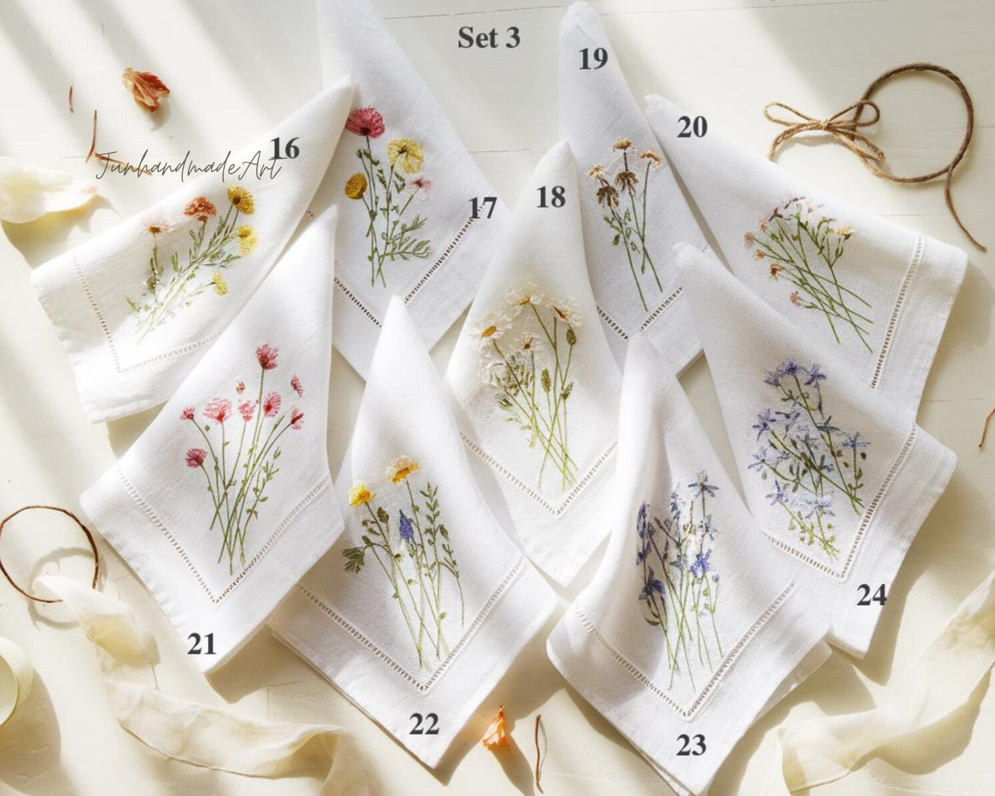 Custom Embroidered Wedding Handkerchief, Ladies Embroidery Handkerchief, Linen Handkerchiefs, Personalized Women Floral Handkerchiefs Gift