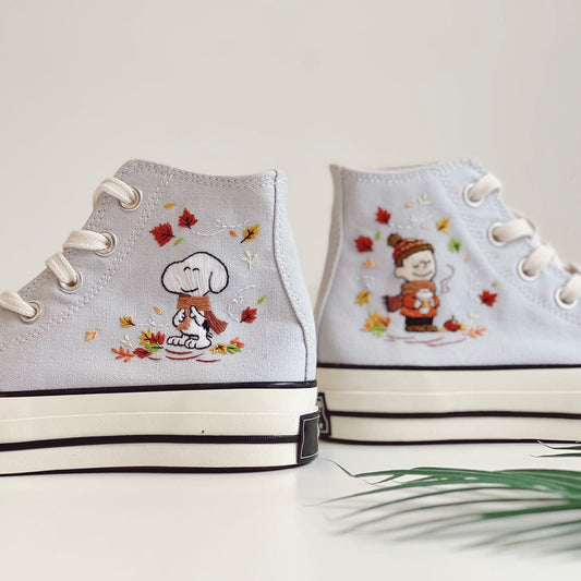 Hand-Embroidered Shoes High Top