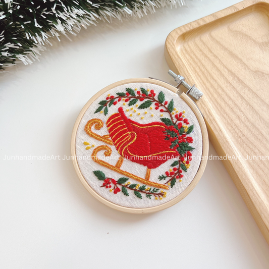 Santa's Sled Christmas Ornament 10 x 10 cm (4x4 in)