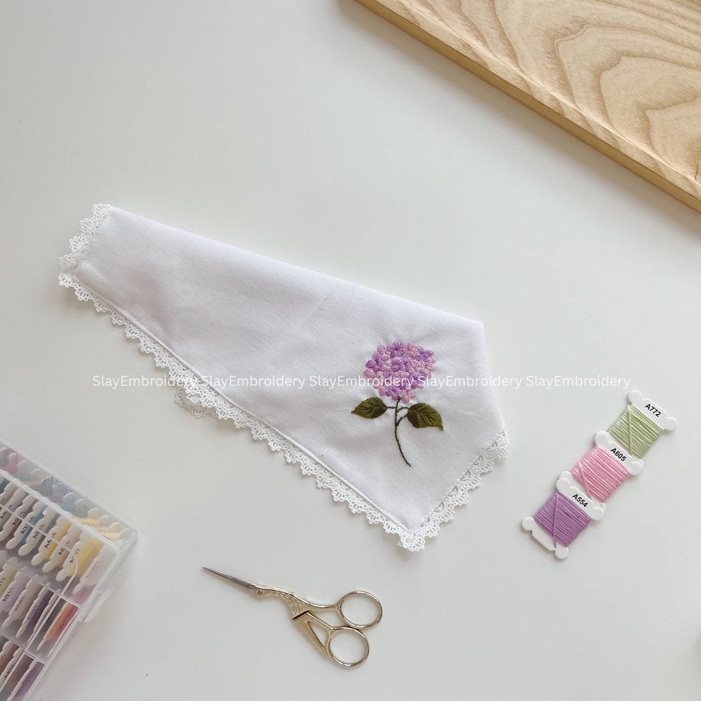 Dusky Dahlia Wedding Handkerchief, Custom Embroidered Handkerchief, Linen Handkerchiefs