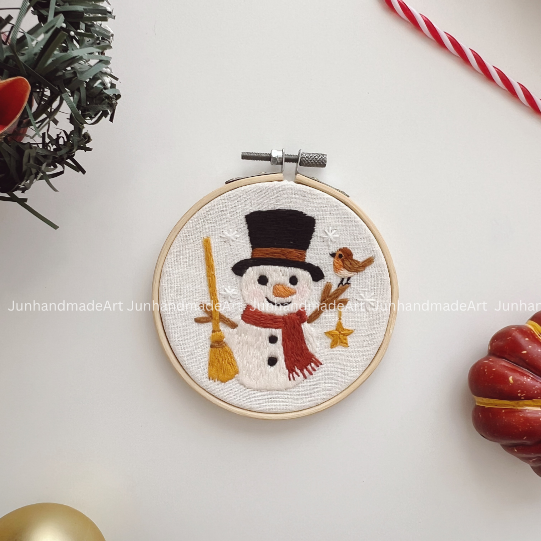 Lovely Snowman Christmas Ornament 10 x 10 cm (4x4 in)