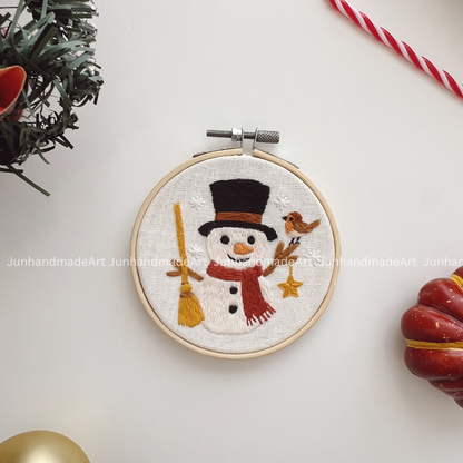 Lovely Snowman Christmas Ornament 10 x 10 cm (4x4 in)