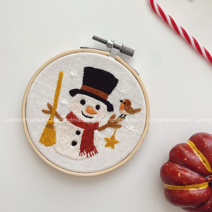 Lovely Snowman Christmas Ornament 10 x 10 cm (4x4 in)