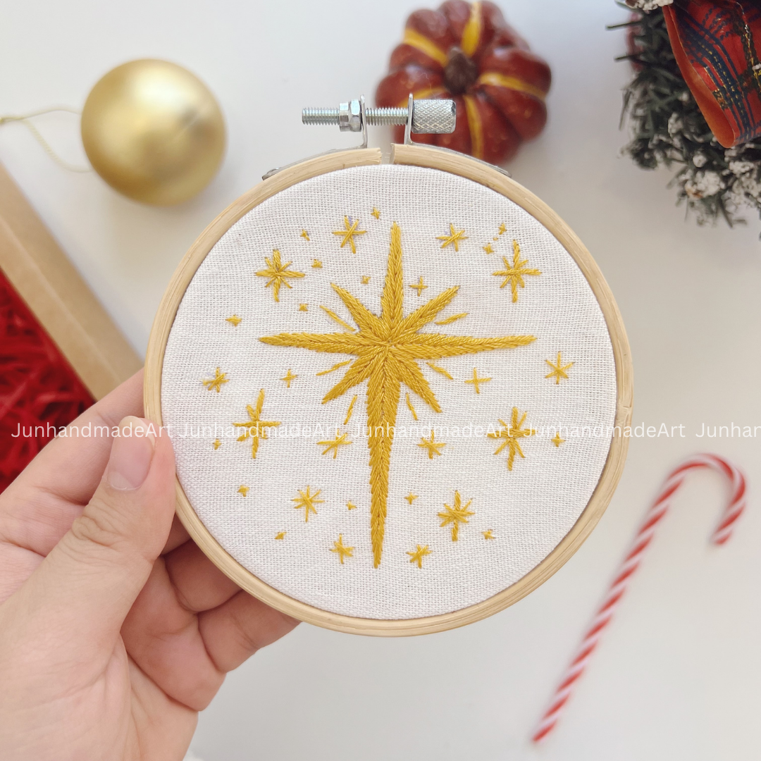 Twinkle Stars Christmas Ornament 10 x 10 cm (4x4 in)
