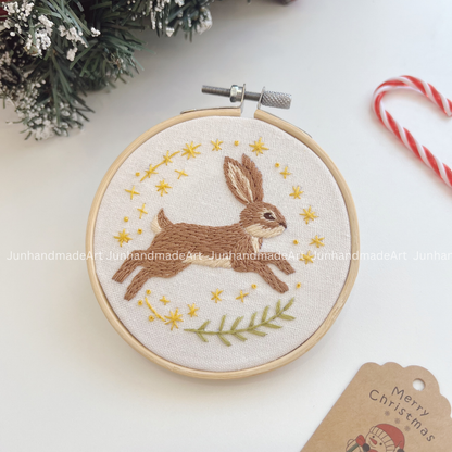 Lovely Rabbit Christmas Ornament 10 x 10 cm (4x4 in)