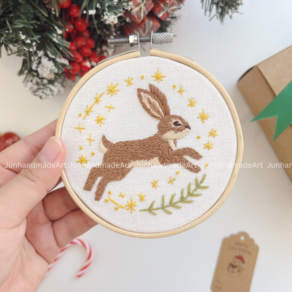 Lovely Rabbit Christmas Ornament 10 x 10 cm (4x4 in)