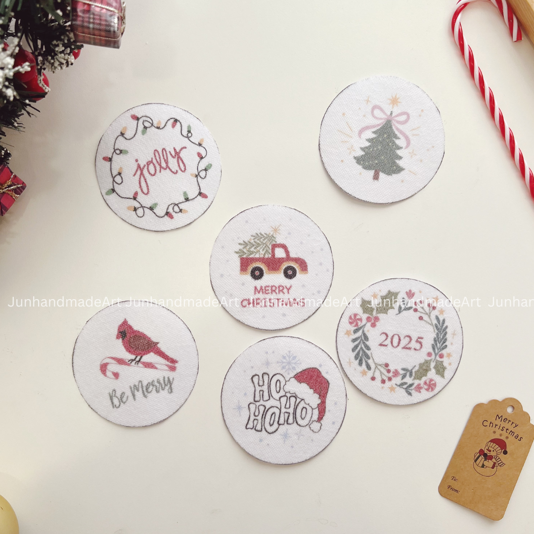 Festive Christmas Ornament Noel Embroidery Pattern For Beginner Easy To Use Stick and Stitch