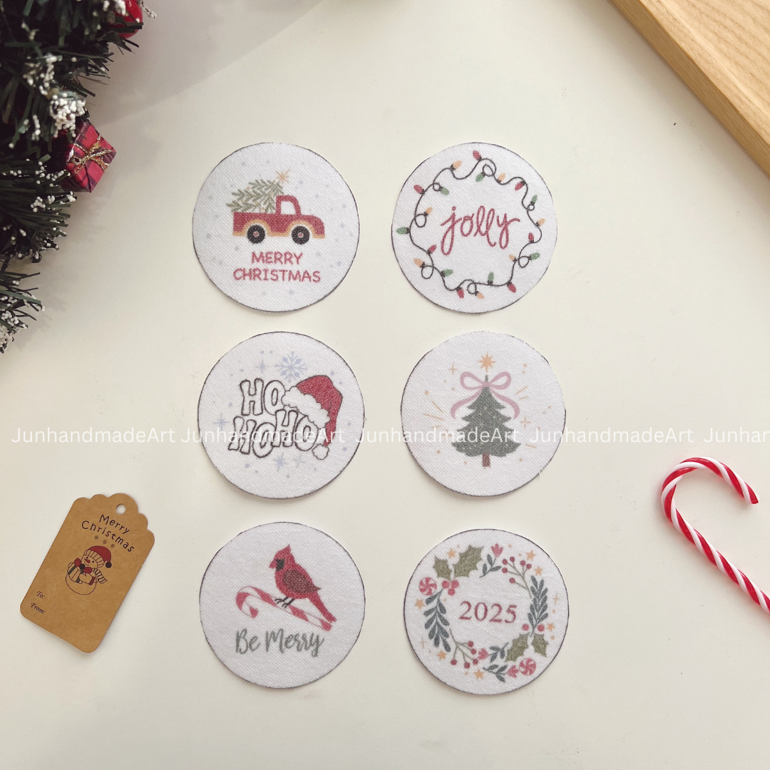 Festive Christmas Ornament Noel Embroidery Pattern For Beginner Easy To Use Stick and Stitch
