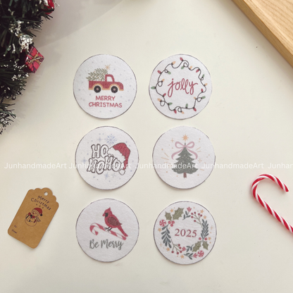 Festive Christmas Ornament Noel Embroidery Pattern For Beginner Easy To Use Stick and Stitch