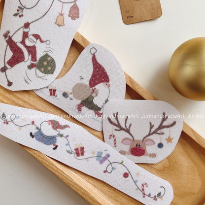 Cozy Noel Embroidery Pattern For Beginner Easy To Use Stick and Stitch