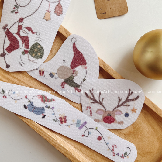 Cozy Noel Embroidery Pattern For Beginner Easy To Use Stick and Stitch