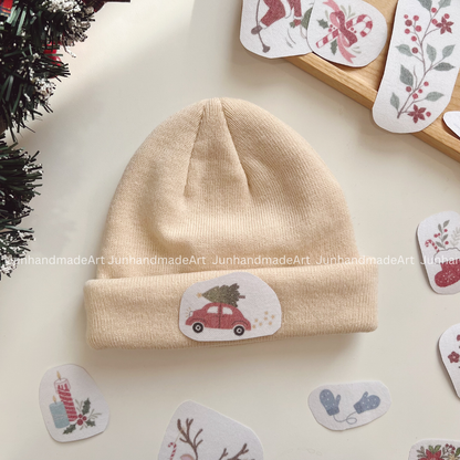 Cozy Noel Embroidery Pattern For Beginner Easy To Use Stick and Stitch