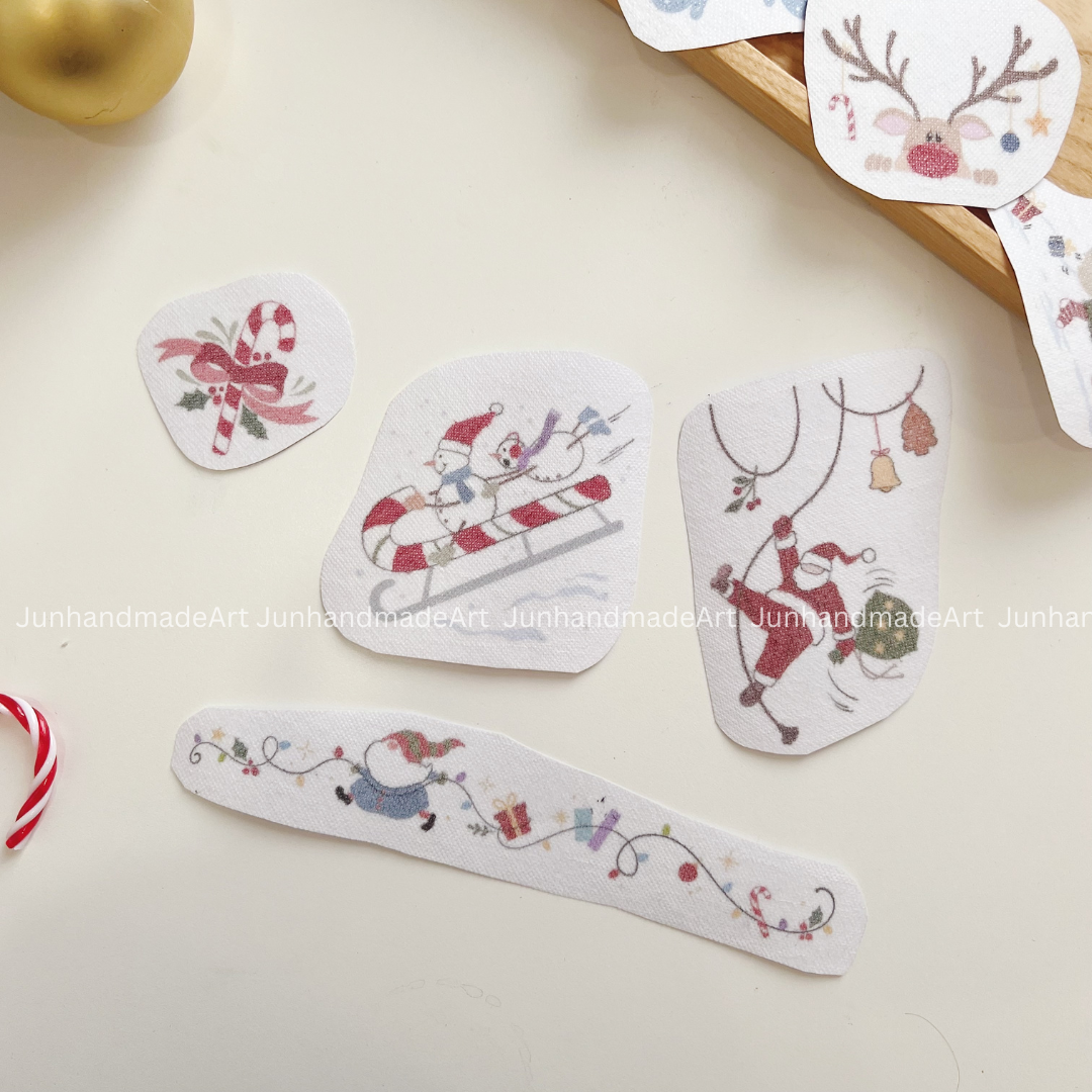 Cozy Noel Embroidery Pattern For Beginner Easy To Use Stick and Stitch