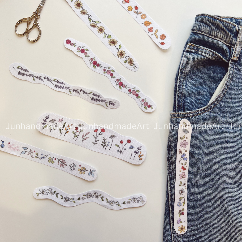 Blossom String Embroidery Pattern For Beginner Easy To Use Stick and S ...