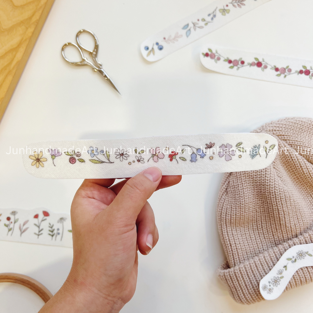 Blossom String Embroidery Pattern For Beginner Easy To Use Stick and Stitch