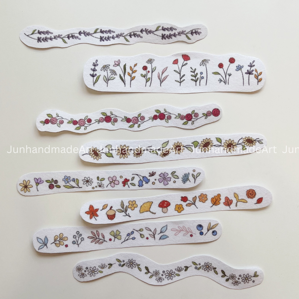 Blossom String Embroidery Pattern For Beginner Easy To Use Stick and Stitch