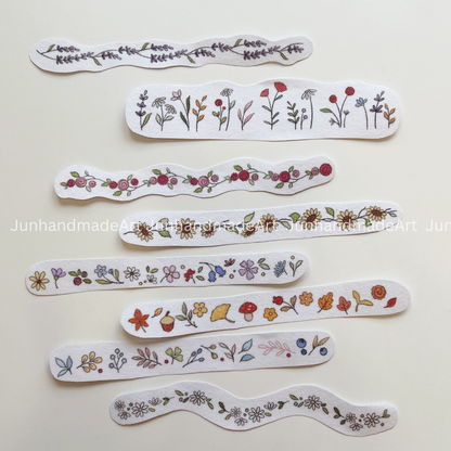 Blossom String Embroidery Pattern For Beginner Easy To Use Stick and Stitch