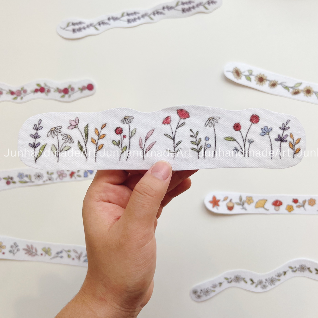 Blossom String Embroidery Pattern For Beginner Easy To Use Stick and Stitch