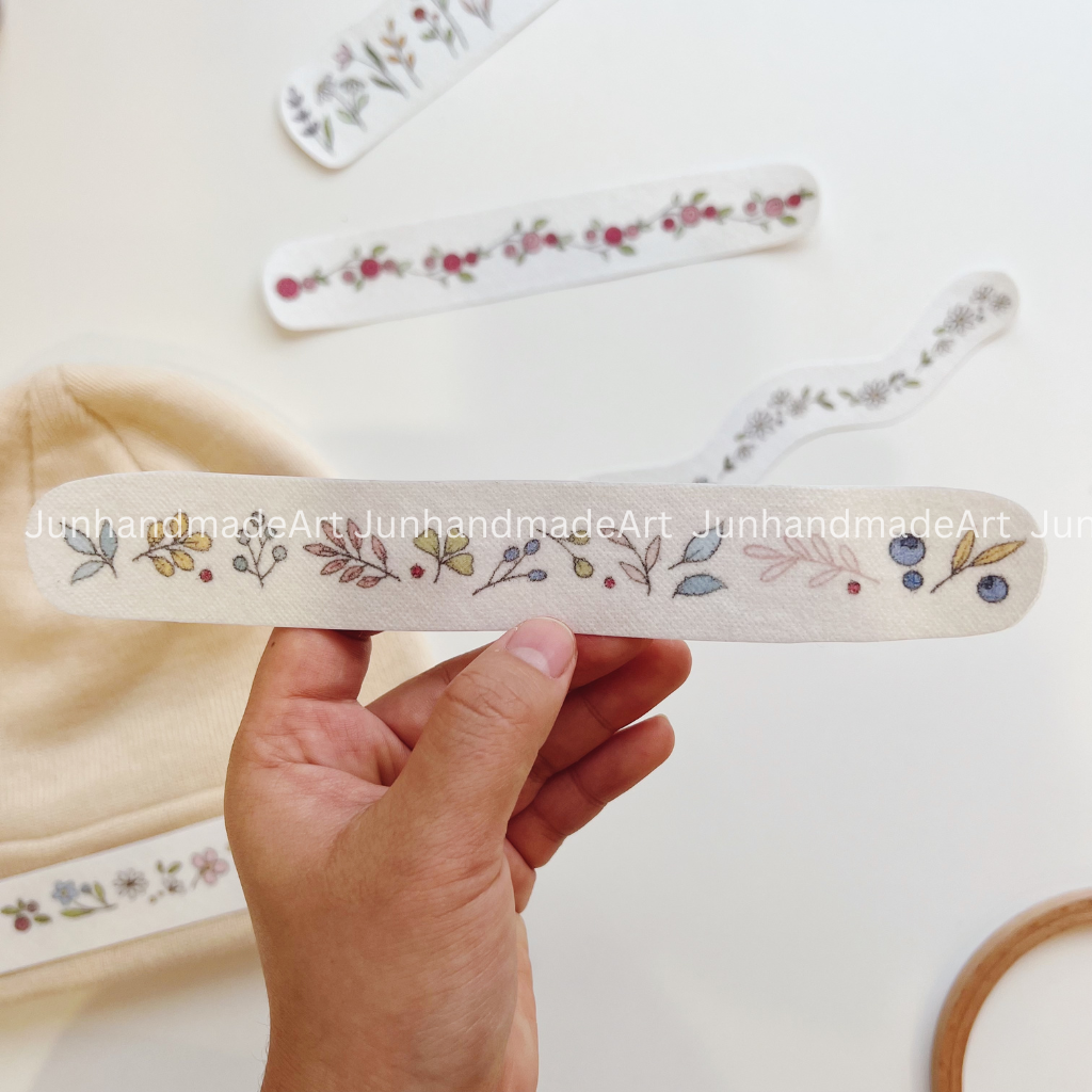 Blossom String Embroidery Pattern For Beginner Easy To Use Stick and Stitch