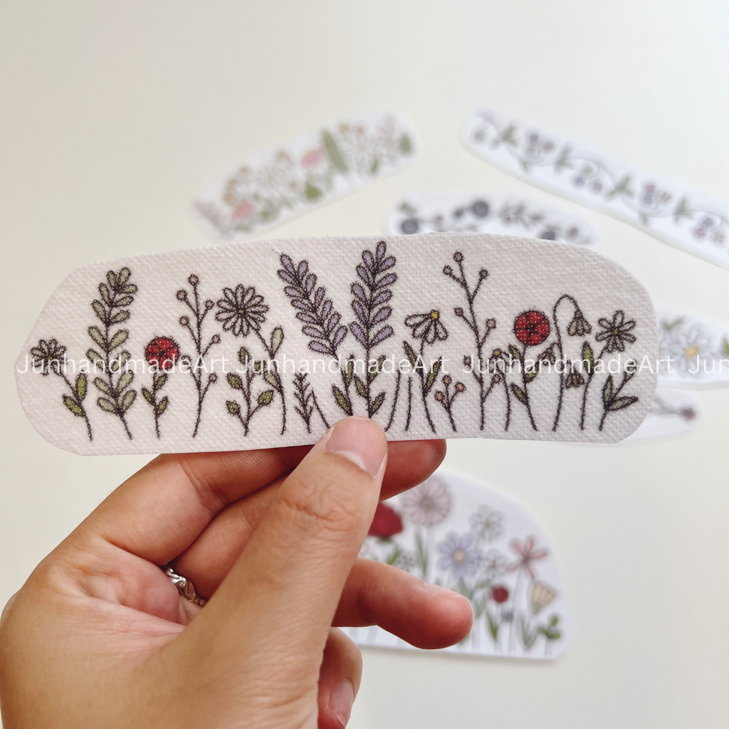 Blooming Garden Embroidery Pattern For Beginner Easy To Use Stick and Stitch