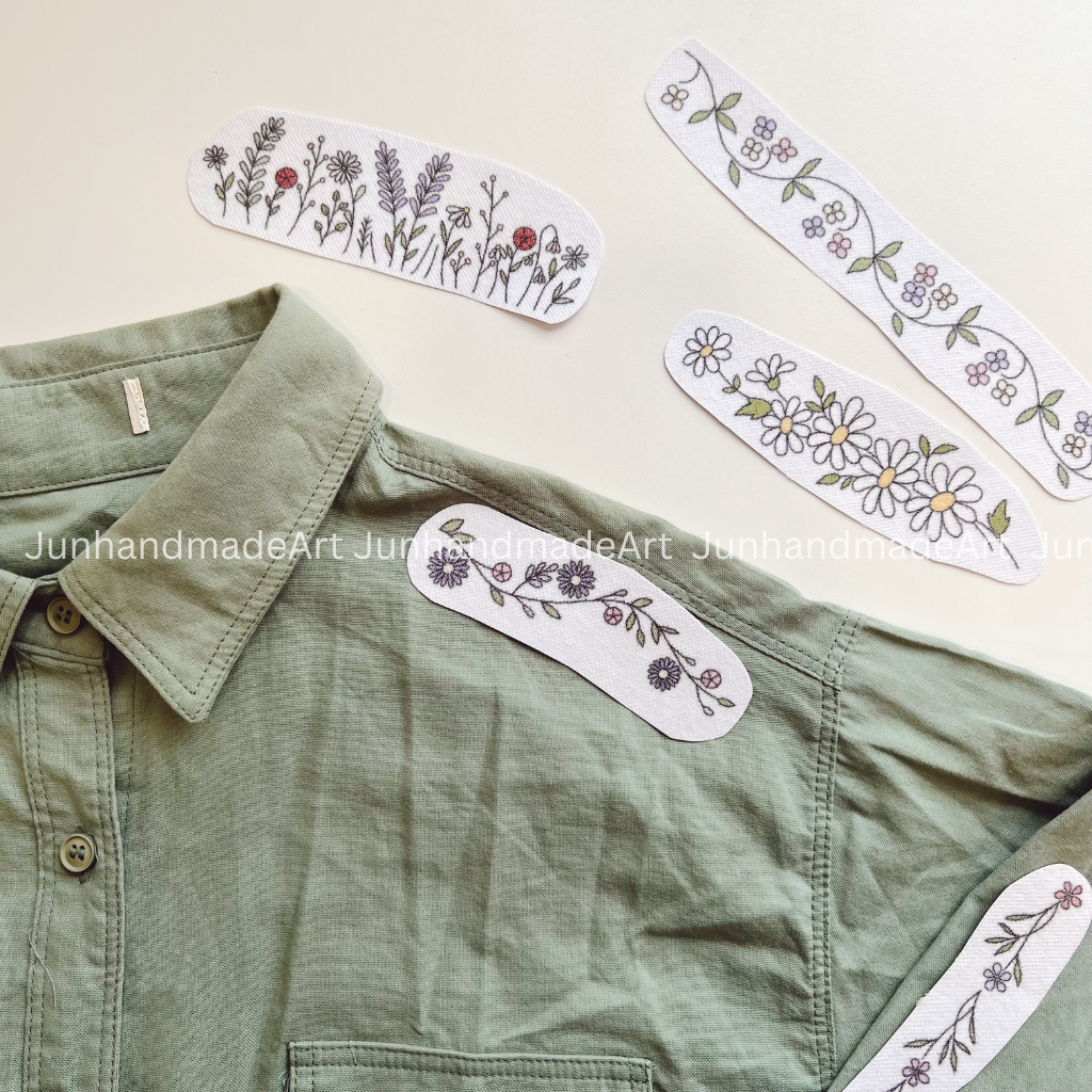 Blooming Garden Embroidery Pattern For Beginner Easy To Use Stick and Stitch