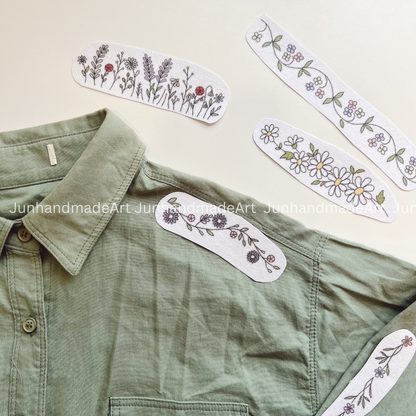 Blooming Garden Embroidery Pattern For Beginner Easy To Use Stick and Stitch