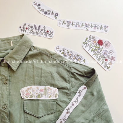 Blooming Garden Embroidery Pattern For Beginner Easy To Use Stick and Stitch