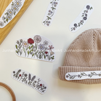 Blooming Garden Embroidery Pattern For Beginner Easy To Use Stick and Stitch
