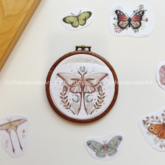 Colorful Butterfly Embroidery Pattern For Beginner Easy To Use Stick and Stitch