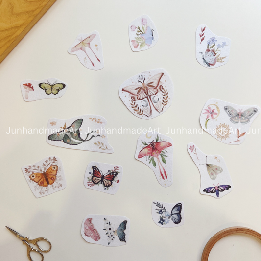 Colorful Butterfly Embroidery Pattern For Beginner Easy To Use Stick and Stitch