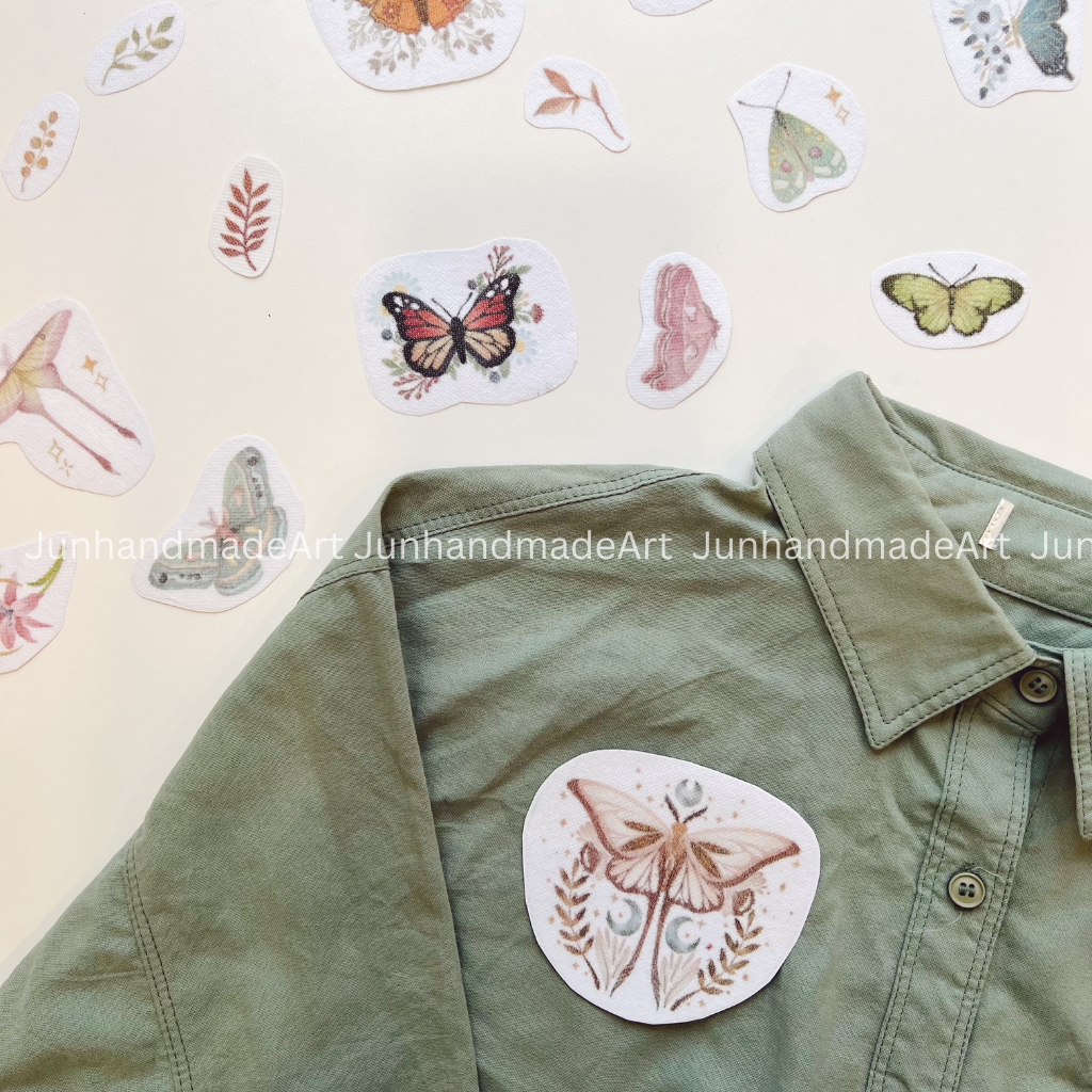 Colorful Butterfly Embroidery Pattern For Beginner Easy To Use Stick and Stitch